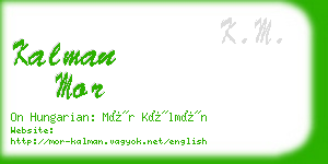 kalman mor business card